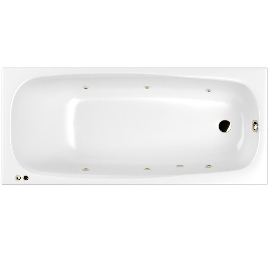 Ванна гидромассажная Whitecross Layla SOFT 0102.180080.100.SOFT.BR 180x80 (белый глянцевый, бронза), каркас, слив-перелив